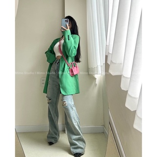 Áo len dệt kim mỏng dây đan chéo
