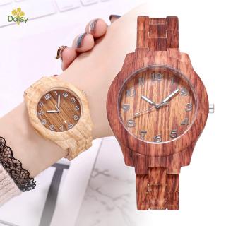 Đồng Hồ Đeo Tay, Máy Thạch Anh, Mặt Tròn, Dây Đeo Bằng Gỗ