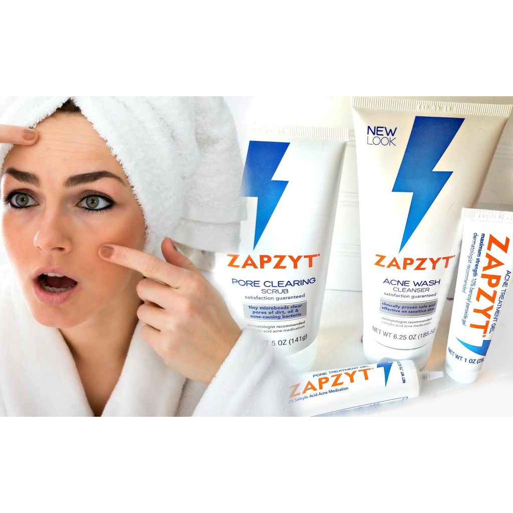 Kem Chấm Mụn Zapzyt Maximum Strength 10% Benzoyl Peroxide Acne Treatment Gel