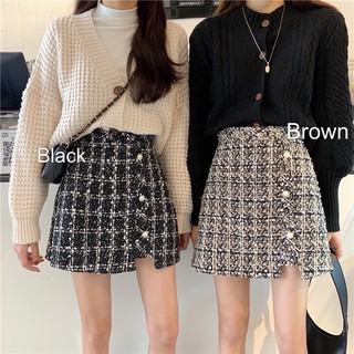 Chân váy dạ tweed ngắn