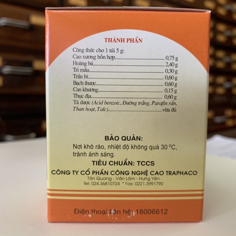 Dưỡng Cốt Hoàn - Traphaco - hộp 20 túi viên hoàn cứng - loãng xương, gãy xương, còi xương