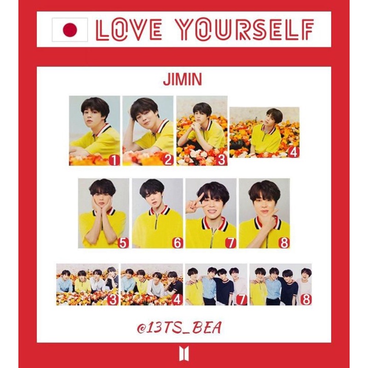 BTS OFFICIAL, MINI PHOTOCARD LY IN JAPAN | MINICARD (8 chiếc /1Set )