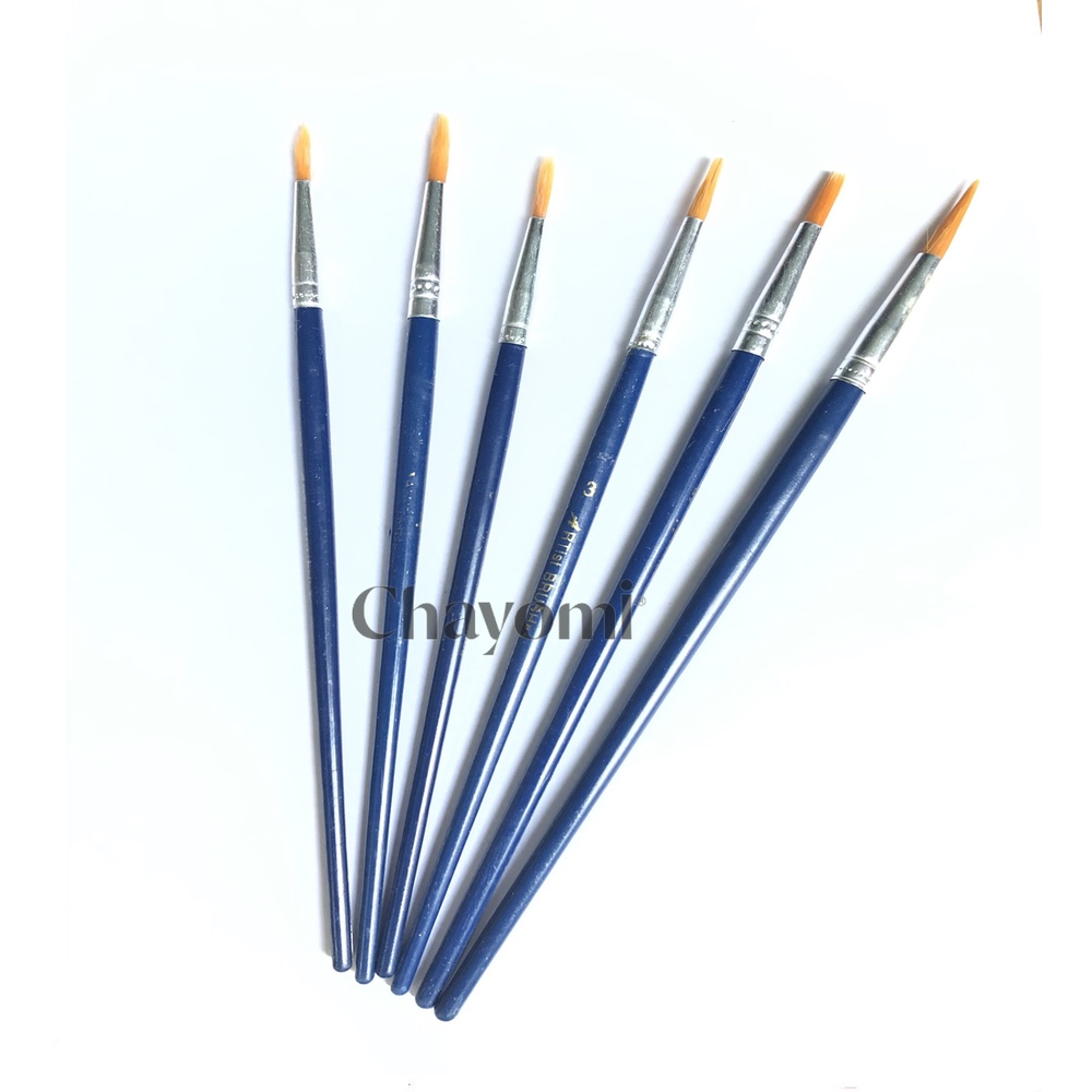 Bộ cọ vẽ đầu nhọn nét nhỏ (6 cây/bộ)