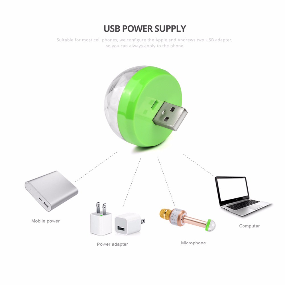 Đèn Led Mini Vũ Trường Nguồn USB Cảm Ứng Theo Nhạc