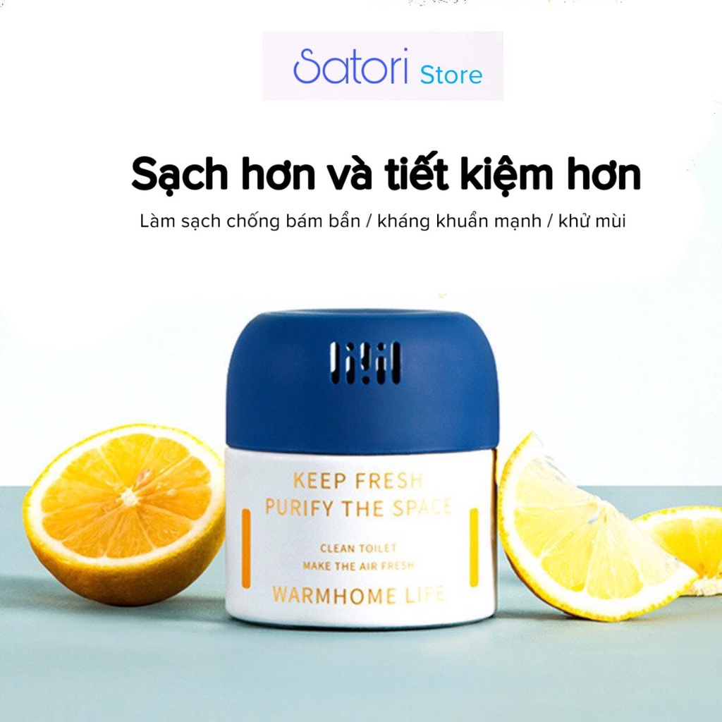 Hộp thả bồn cầu khử mùi nhà vệ sinh,diệt vi khuẩn, tẩy sạch vết bám bẩn toilet 3 tháng Satori Store