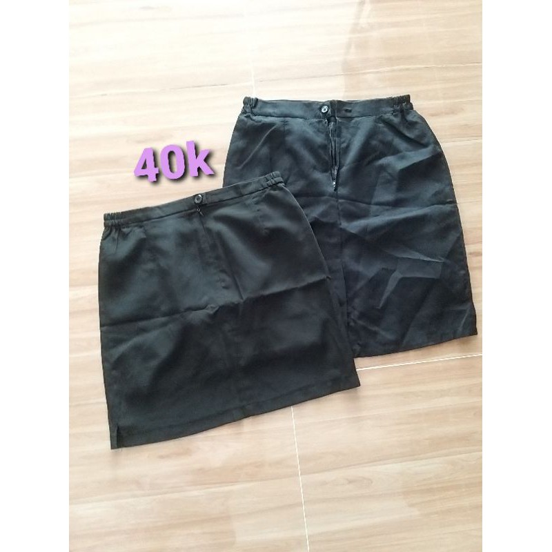(NEW)💋Chân váy công sở màu đen 2 bên bo thun💋