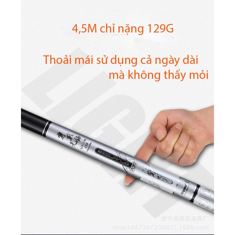 Cần Câu Đài Nhất Dương Chỉ 6H Cần Câu Tay Câu Đơn Carbon Cao Cấp BQ