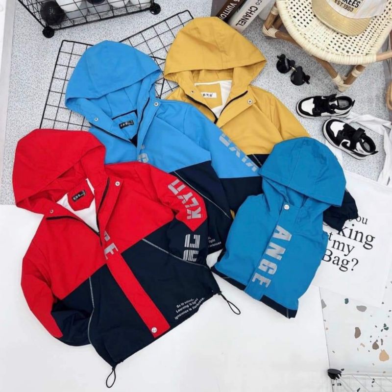 {22-38kg} Áo khoác gió bé trai size đại (hàng đẹp bán shop) M411
