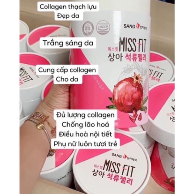 [HÀNG MỚI VỀ] Thạch Lựu bổ sung Collagen đẹp da Sanga Miss Fit (30 gói)