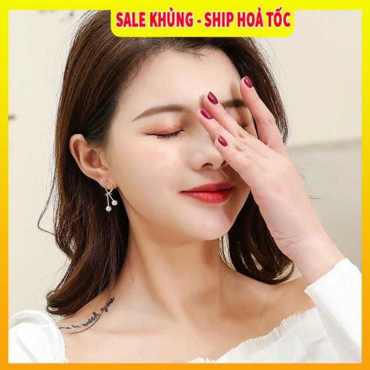 Có Video, Ảnh Thật ⚡SALE⚡ Bông tai hình trái cherry| Khuyên tai nữ đẹp 2021 - Trang sức Wink Accessories L1L05