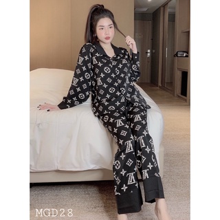 Bộ đồ ngủ nữ lụa - đồ bộ nữ pijama mặc nhà, quần áo ngủ cao cấp dễ thương siêu xinh