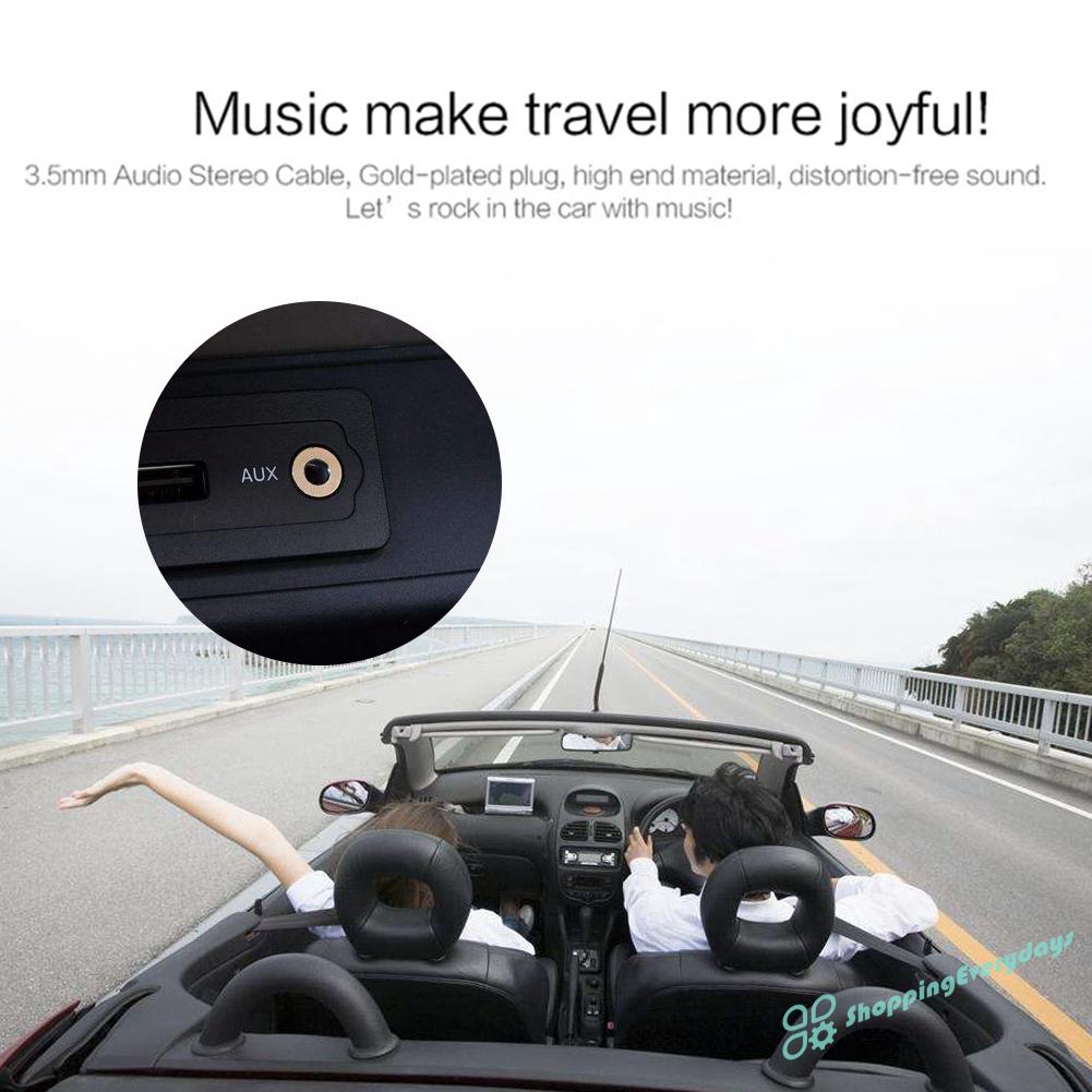 Dây cáp âm thanh nổi 3.5 mm 1/8 TRS AUX cho loa xe hơi