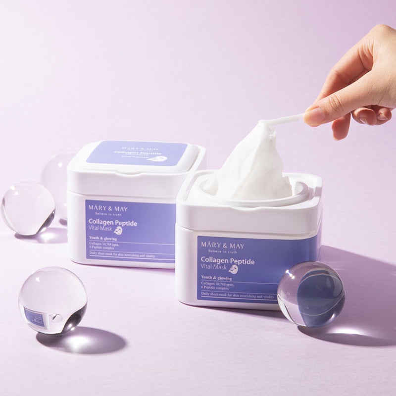 Hộp mặt nạ giấy dưỡng sáng/ ngăn ngừa lão hóa/ ngăn ngừa mụn/cấp ẩm làm dịu da/ cao cấp Mary & May Mask