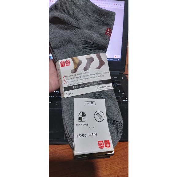 [RẺ NHẤT] Combo 5 đôi Tất nam cổ ngắn Uniqlo giá tốt mà xịn xò