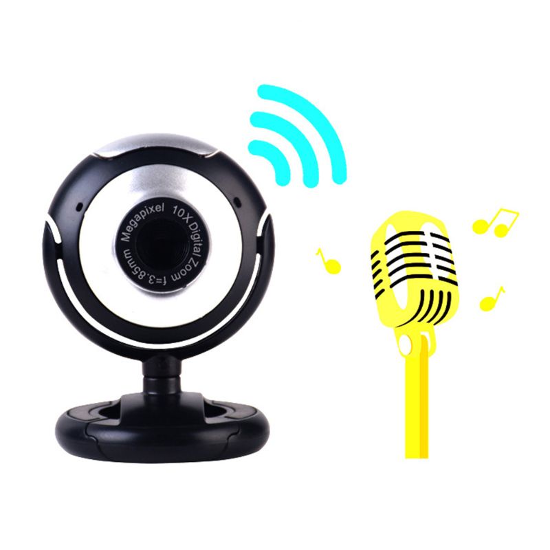 Webcam Usb Xoay 360 Độ Kèm Micro Thông Dụng Cho Máy Tính / Laptop