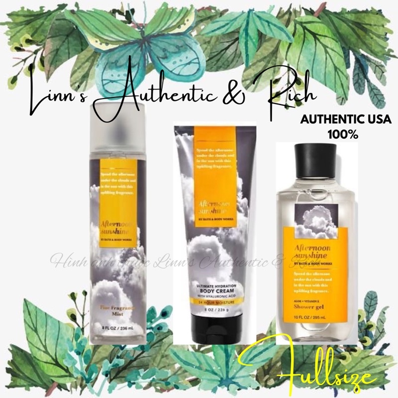 AFTERNOON SUNSHINE - Xịt Thơm Toàn Thân Body Mist Bath & Body Works