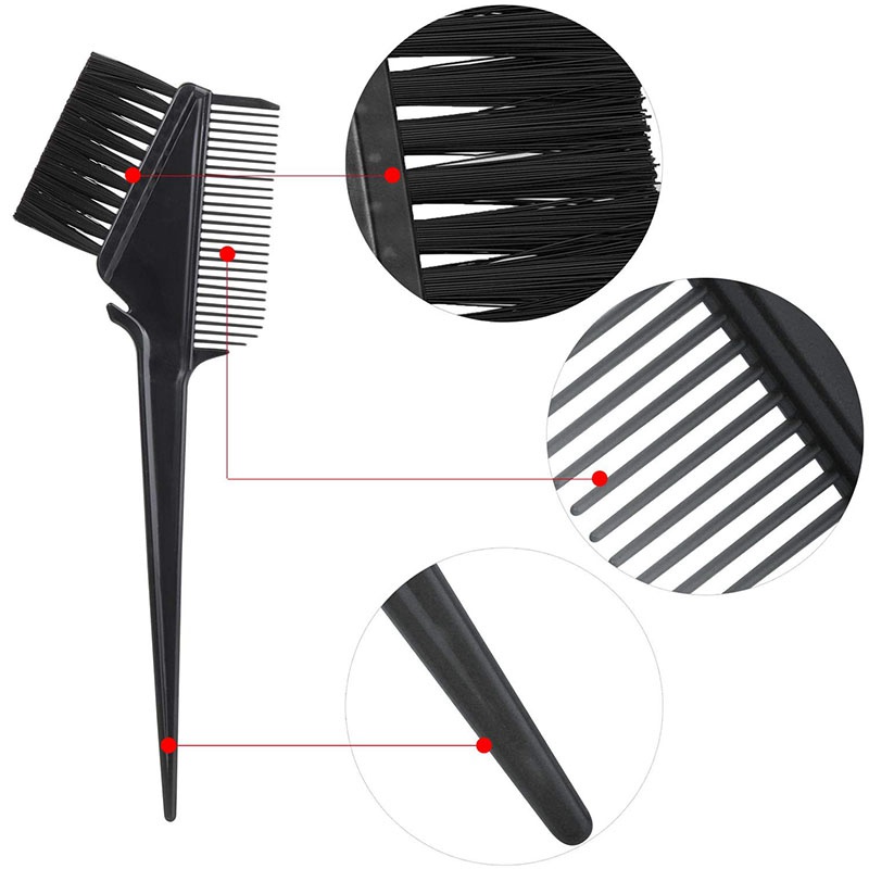 [Hàng mới về] Bộ 5 dụng cụ hỗ trợ nhuộm tóc chuyên nghiệp cho salon và tại nhà thiết kế màu đen