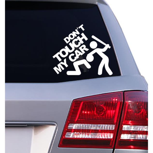 ⚡️CỰC CHẤT⚡️ Tem Sticker Logo Siêu Độc DONT TOUCH MY CAR Tặng Kèm Dụng Cụ Dán Tiện Lợi