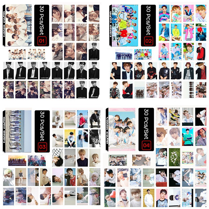 Bộ 30 thẻ ảnh nhóm nhạc KPOP seventeen WANNA ONE