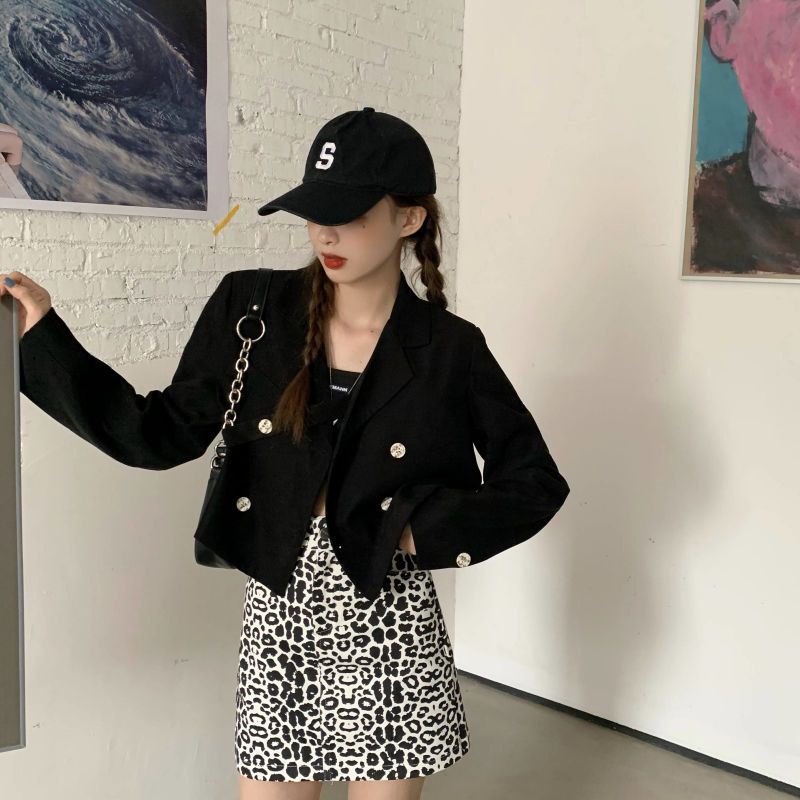 Jiashucheng Áo Khoác Vest Tay Dài Dáng Rộng Thời Trang Cao Cấp Cho Nữ