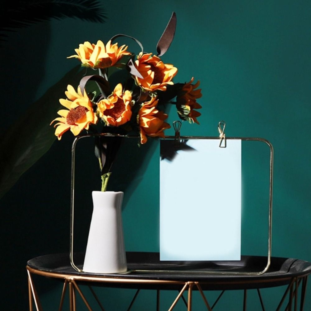 Bình Hoa DARON Kim Loại Màu Đen Phong Cách Retro Trang Trí Bàn Làm Việc|Khung Ảnh Trang Trí Nội Thất Đẹp Mắt