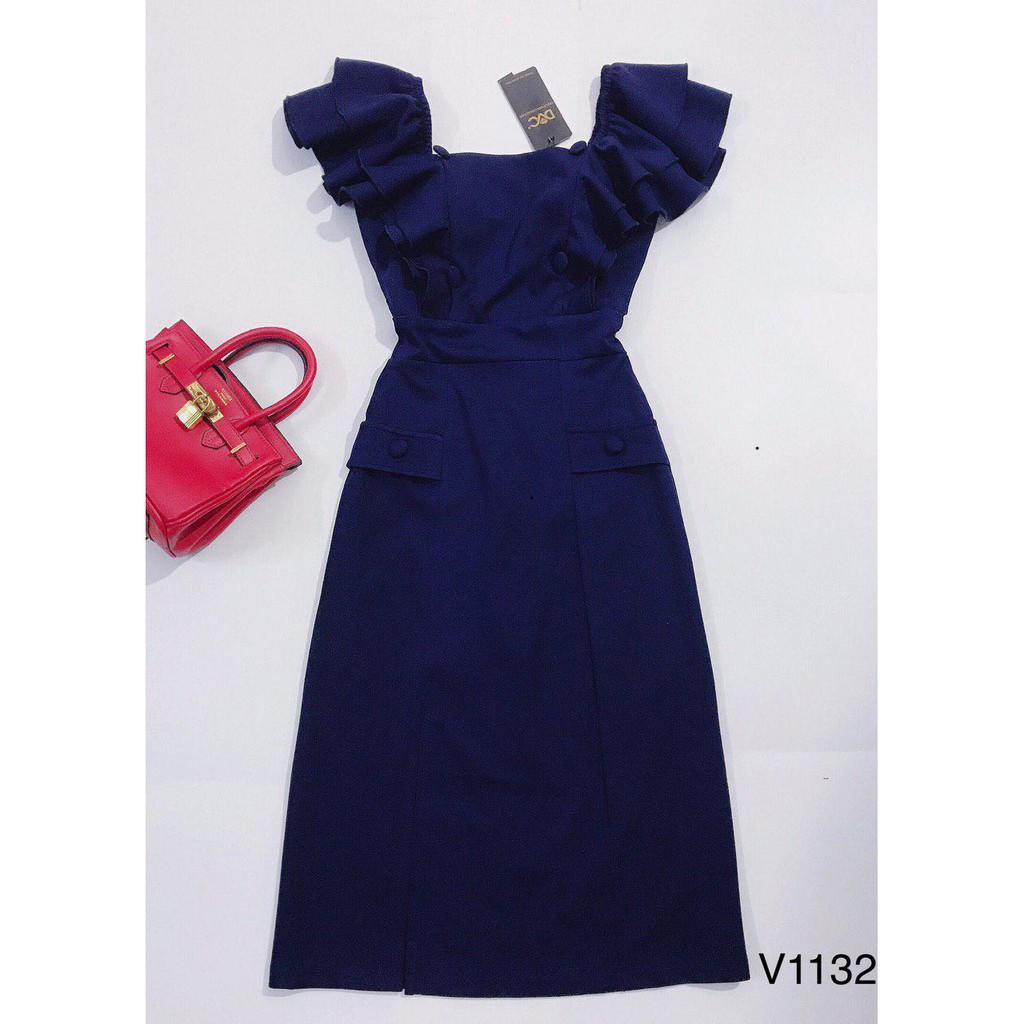 [ xả kho ] MiD Váy suông xanh tay bèo V1132 Mie Design kèm ảnh thật