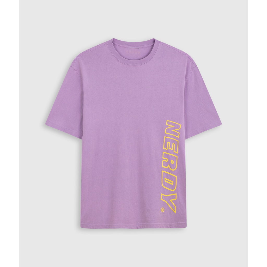 Áo Phông Ngắn Tay Nerdy Logo To Màu Tím