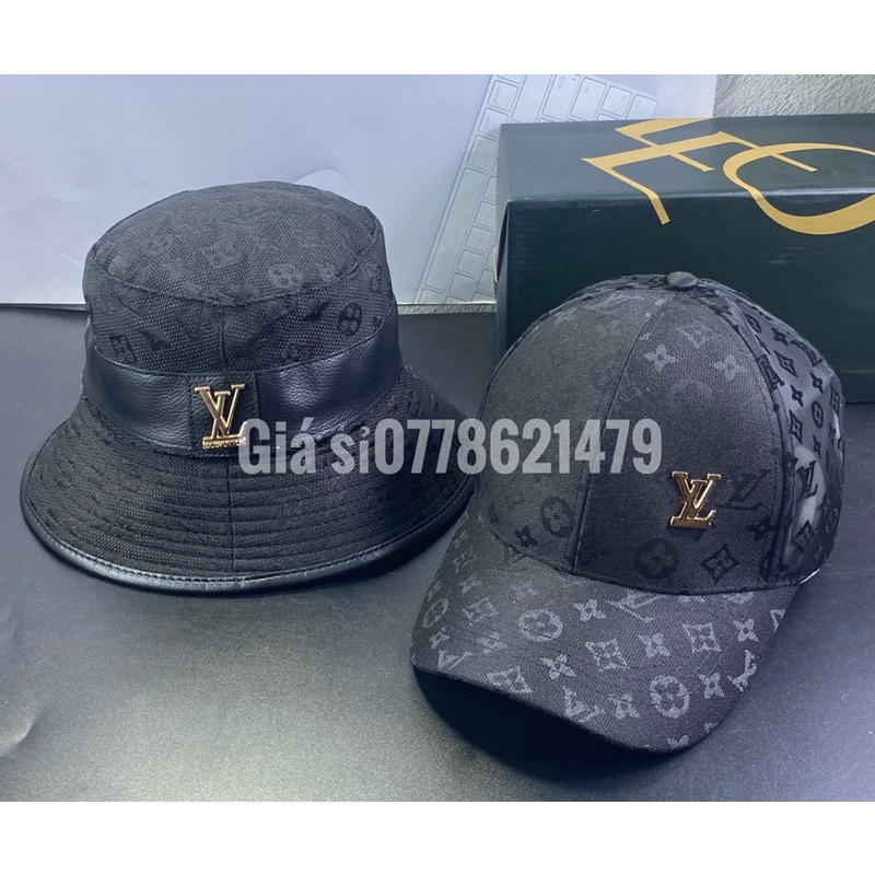 Combo nón cặp bo + kết vải nhập 2 nón dệt chữ mạc da sắt L [V] thời trang