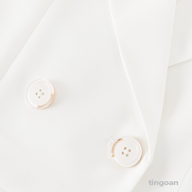 TINGOAN® - Áo vest crop vai bồng trắng SOFT GLAM VEST/WH