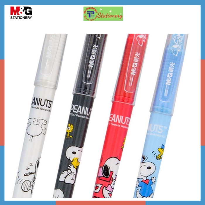 Bút nước tẩy được, Bút gel có đầu tẩy M&G-KP 61118 0.5mm hình ảnh SNOOPY và hạt đậu