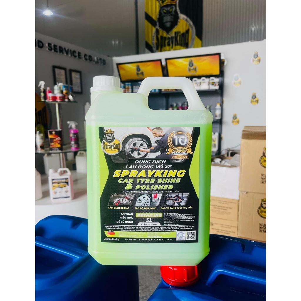 Dung Dịch Lau Bóng Vỏ Xe - SPRAYKING Car Type Shine & Polisher Can 5Lít