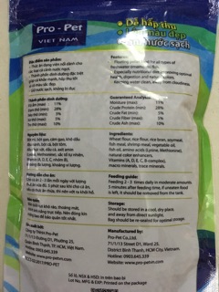 Thức ăn cho cá cảnh Pro Pet 100gram