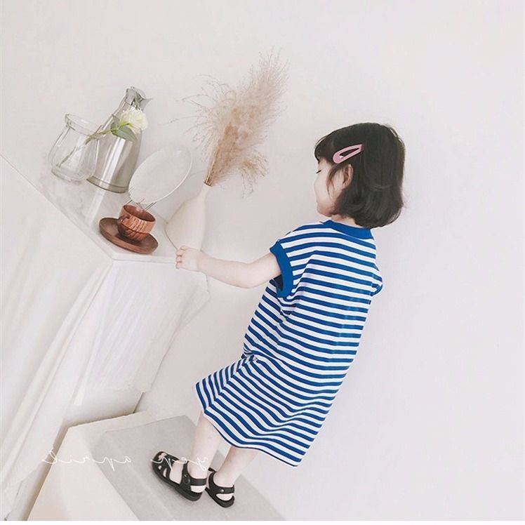 Váy bé gái Sọc Xanh Navy