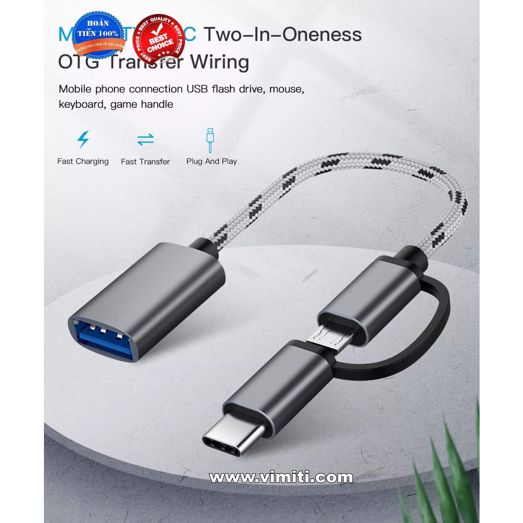 Thiết bị chuyển đổi tín hiệu từ micro usb,type c sang usb, sản phẩm phải có cho điện thoại thông minh