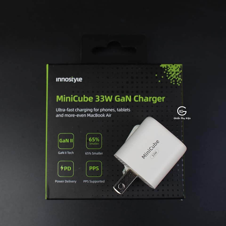 Củ Sạc Innostyle MiniCube GAN II 33W PD/QC3.0 VÀ PPS - IC33PD