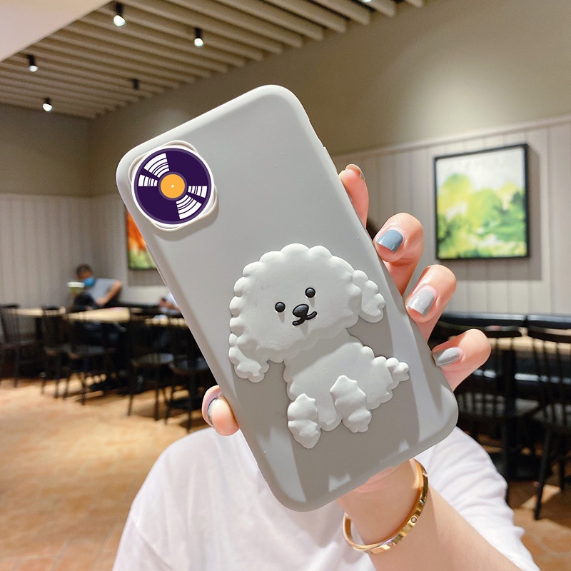Ốp Điện Thoại TPU Dẻo Họa Tiết Chú Chó Teddy Dễ Thương Cho Samsung A11 A21S A31 A01 A10 A51 M31 A50 A30S J2 J7 Prime