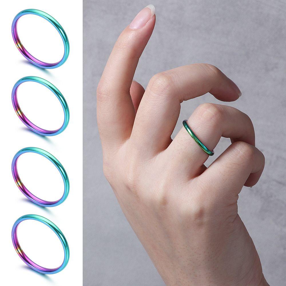 ☆ROSE☆ New Glossy Women Seven colors Ring Fashion Jewelry Gifts Simplicity Classic