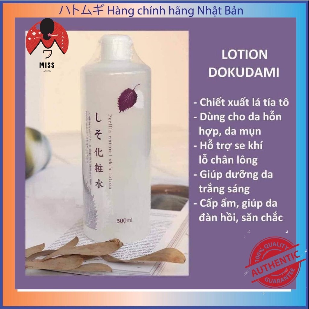 Nước hoa hồng tía tô PERILLA NATURAL SKIN LOTION 500ml dưỡng ẩm sáng da _Hàng chính hãng Nhật Bản_Miss Japan Shop