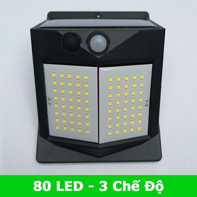 Đèn năng lượng mặt trời solar 80 led 3 chế độ cảm biến ánh sáng và chuyển động