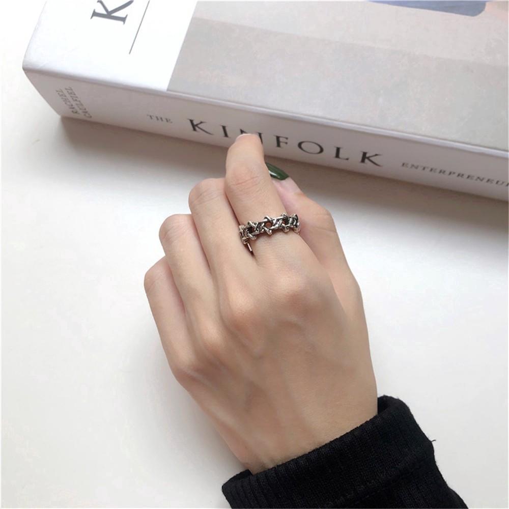 L Nhẫn hợp kim họa tiết ngôi sao xinh xẻo cho nữ 30 25