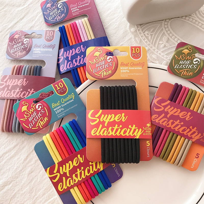 Dây Buộc Tóc Cao Su Co Giãn Tốt Thiết Kế Đơn Giản Thời Trang Năm 2021 Cho Nữ