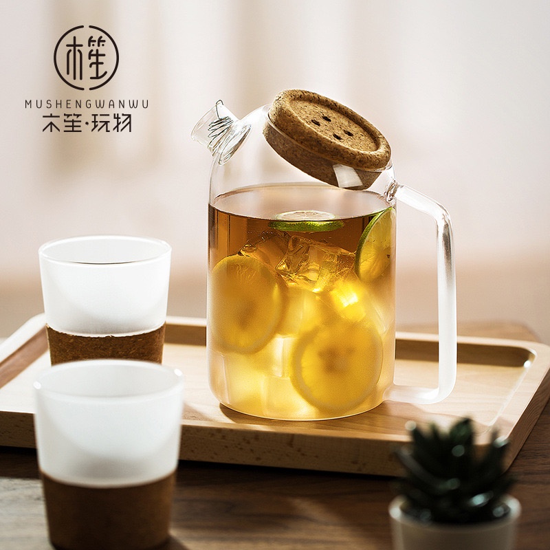 Bình trà/ bình nước thuỷ tinh Borosilicate kiểu Nhật độc đáo full size 250ml, 450ml, 750ml