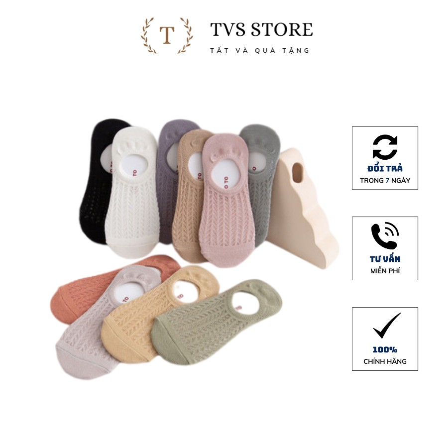 Tất nữ cổ ngắn vớ nữ cổ ngắn, tất lười khử mùi kháng khuẩn chống hôi chân TVS-033
