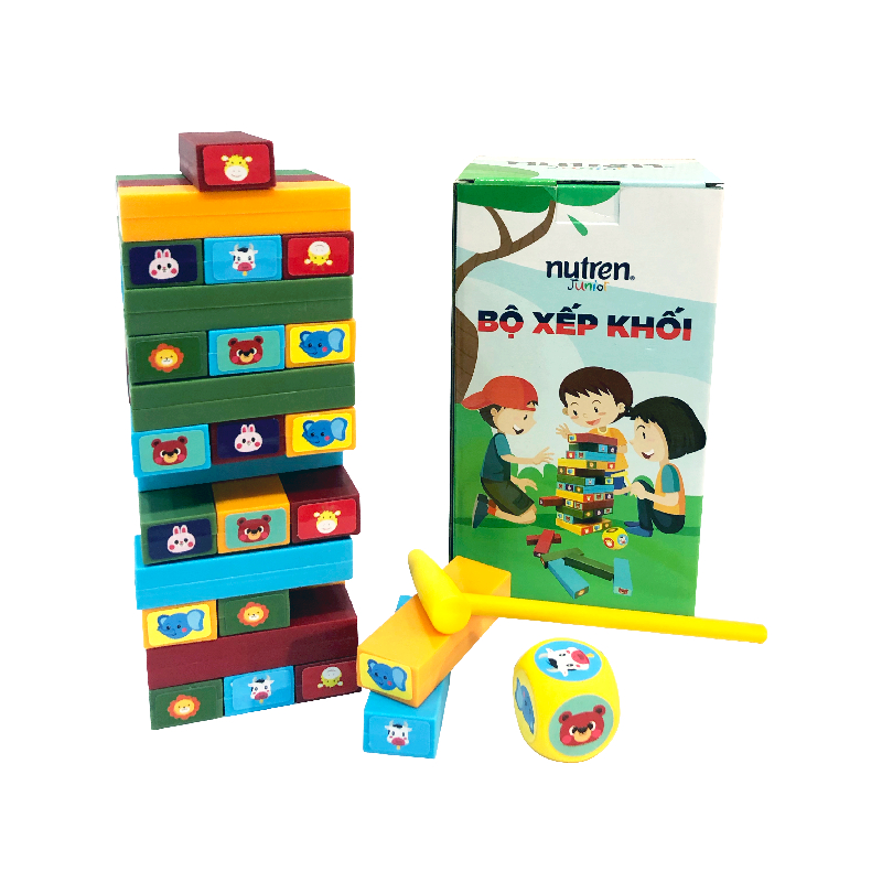 [MKB Gift][Qùa tặng không bán] Bộ đồ chơi xếp khối NUTREN JUNIOR