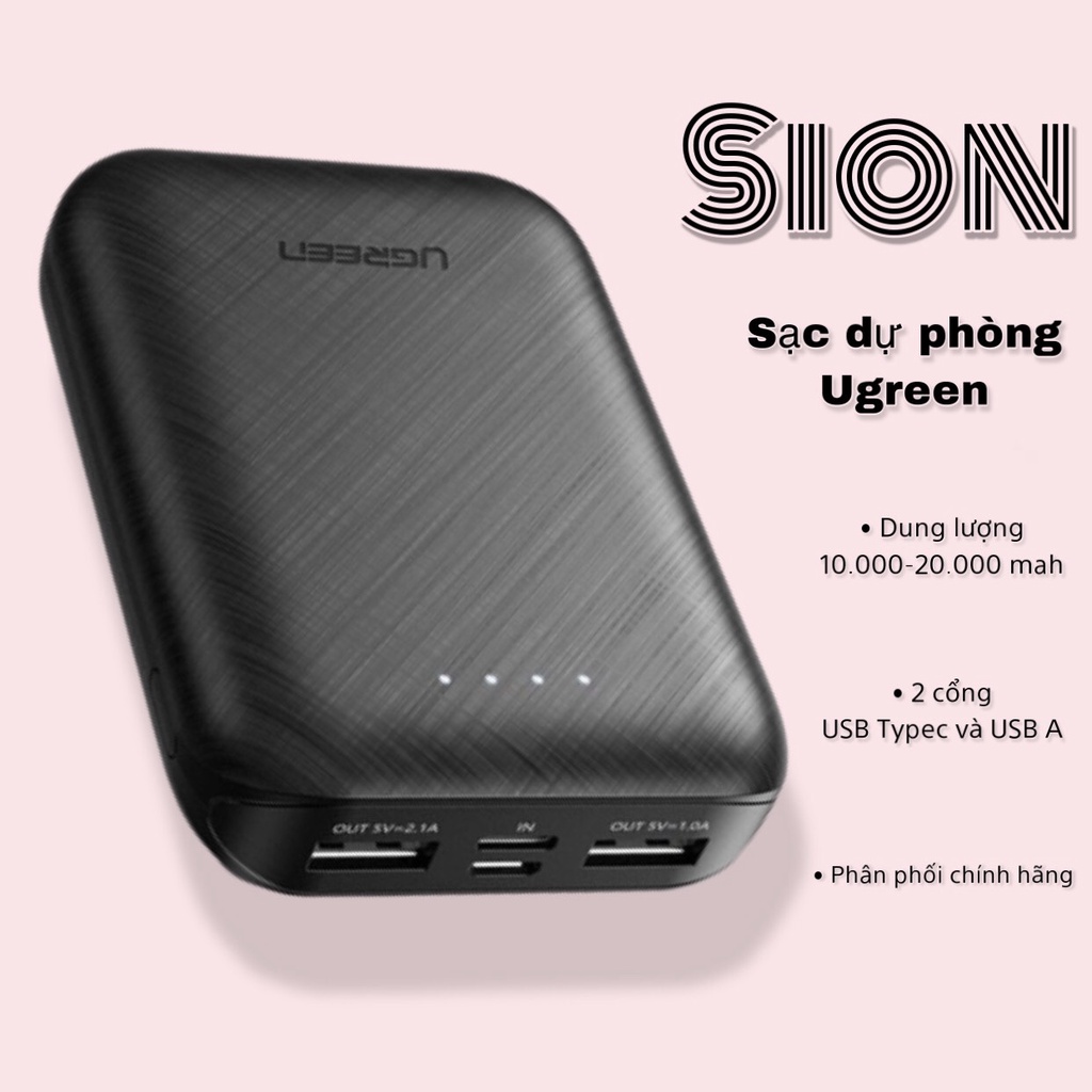 Sạc dự phòng Ugreen 10000 20000 mah