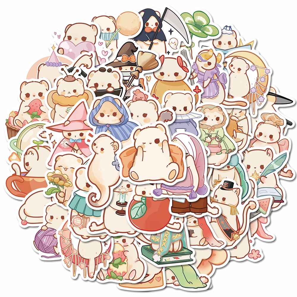 Bộ 50 Miếng Dán Hoạt Hình Chống Thấm Nước Trang Trí Laptop