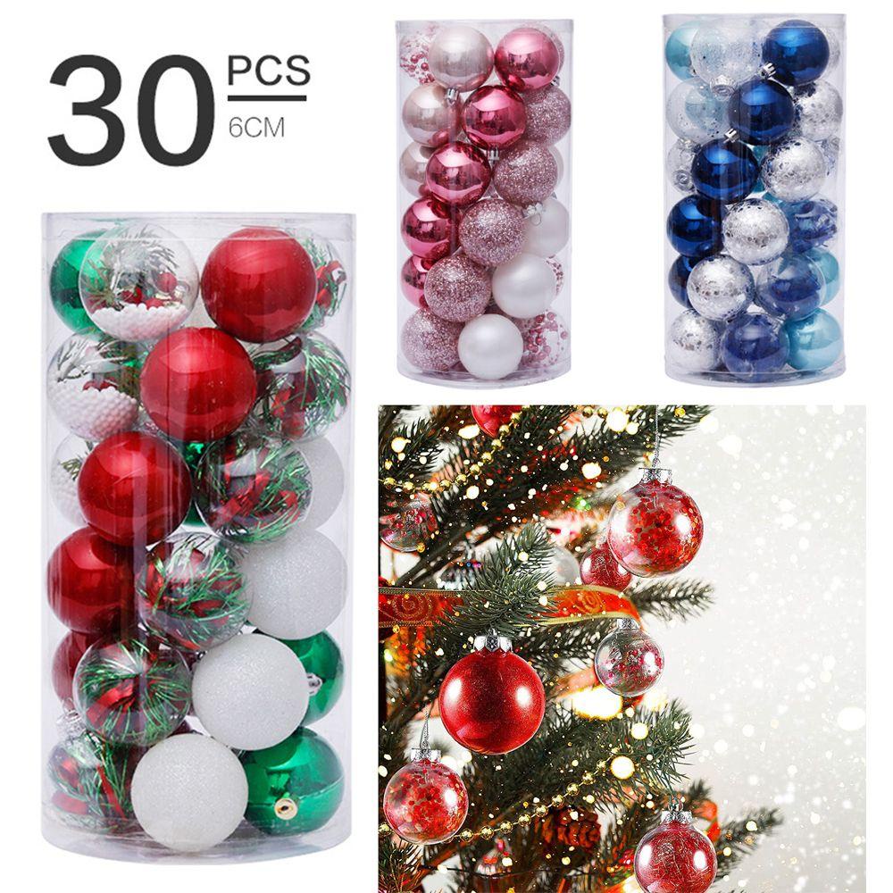 Set 30 Trái Châu 6CM Trang Trí Giáng Sinh Năm Mới