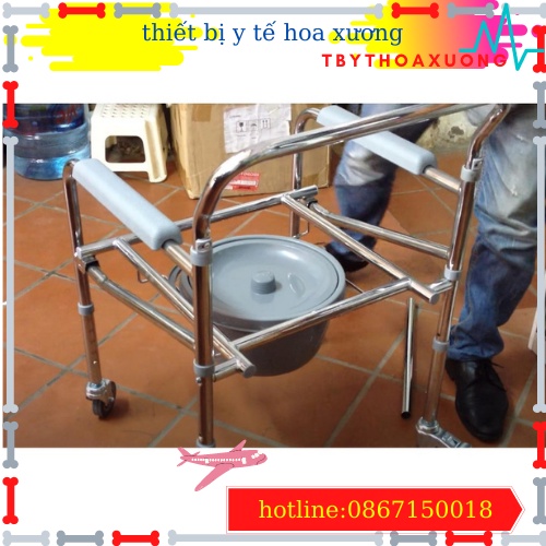 [Hàng chính hãng] Ghế Bô Vệ Sinh Cho Người Già Có Bánh Xe Lucass G-96