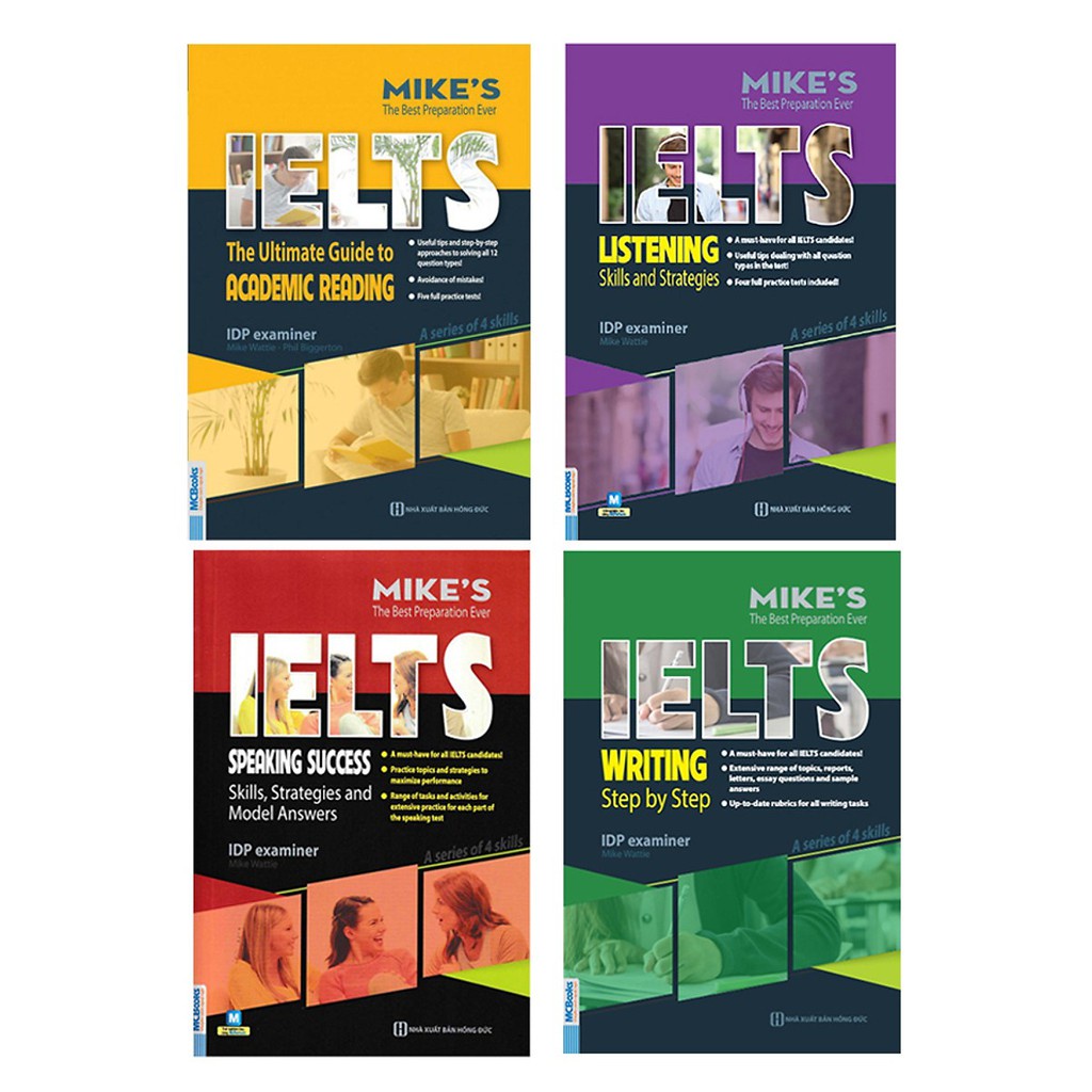 Sách - Combo Trọn Bộ 4 Cuốn Academic Ielts Mike