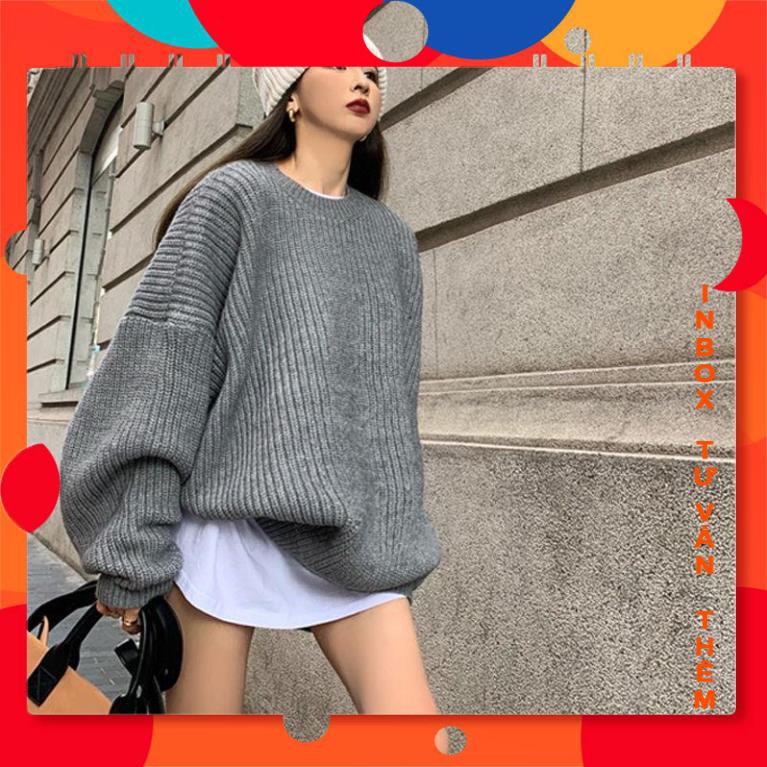 Áo len nữ dài tay cổ tròn màu đen thời trang Hàn LieuTheOrboHP Shop | BigBuy360 - bigbuy360.vn